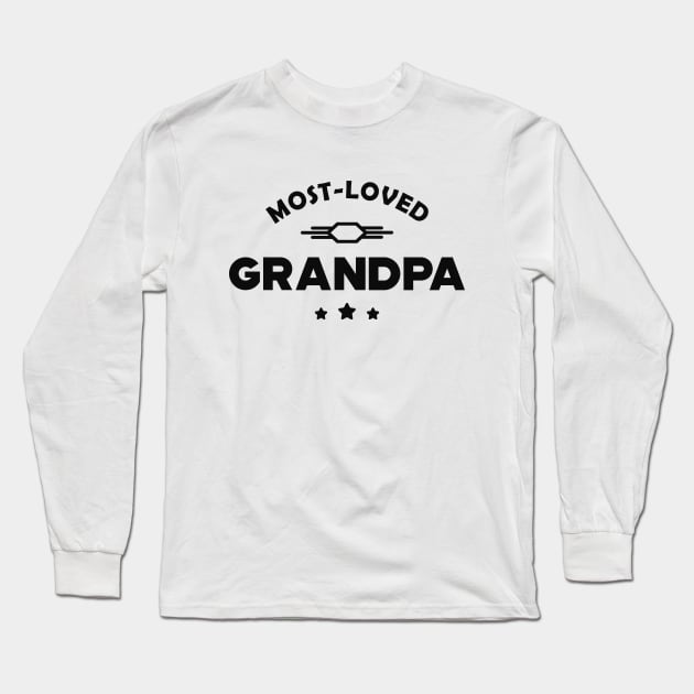 Grandpa - Most Loved Grandpa Long Sleeve T-Shirt by KC Happy Shop